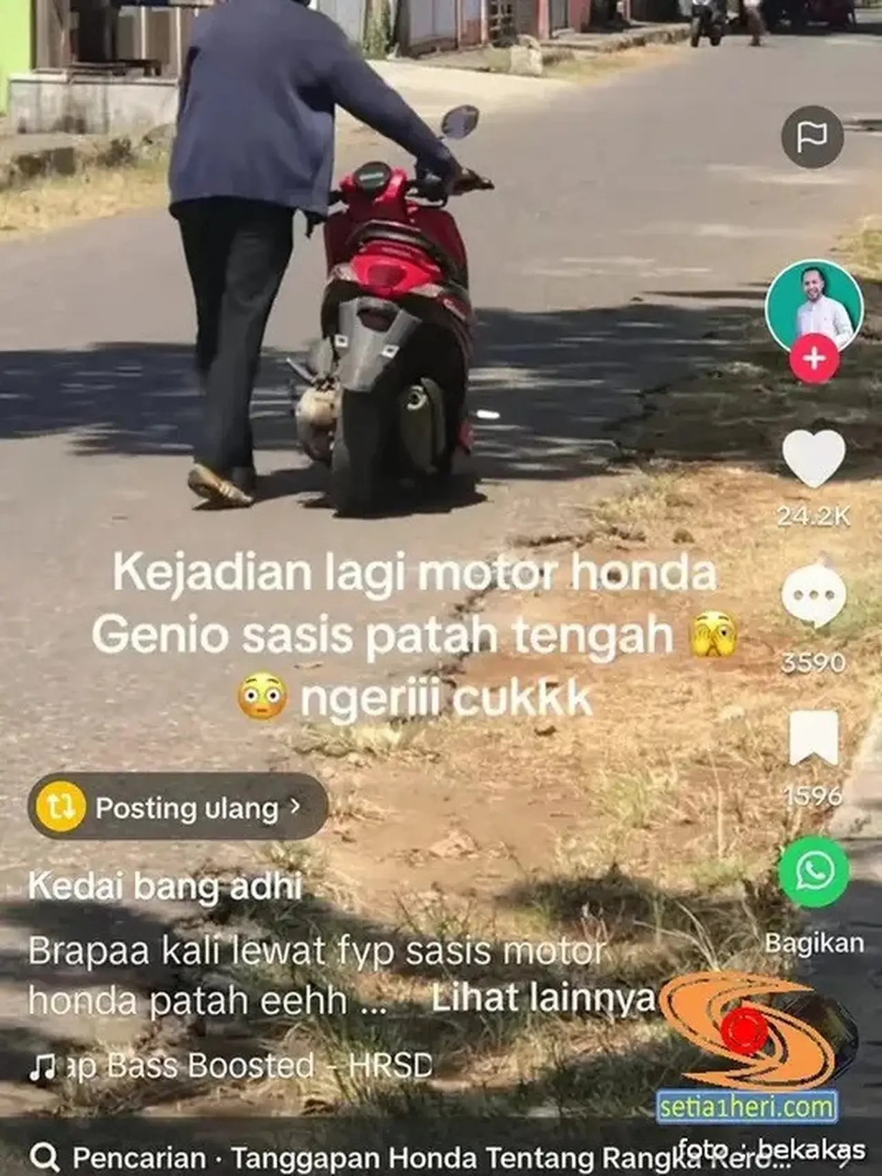 Kumpulan Potret Skutik Honda Yang Viral Akibat Rangka Patah Page Hot