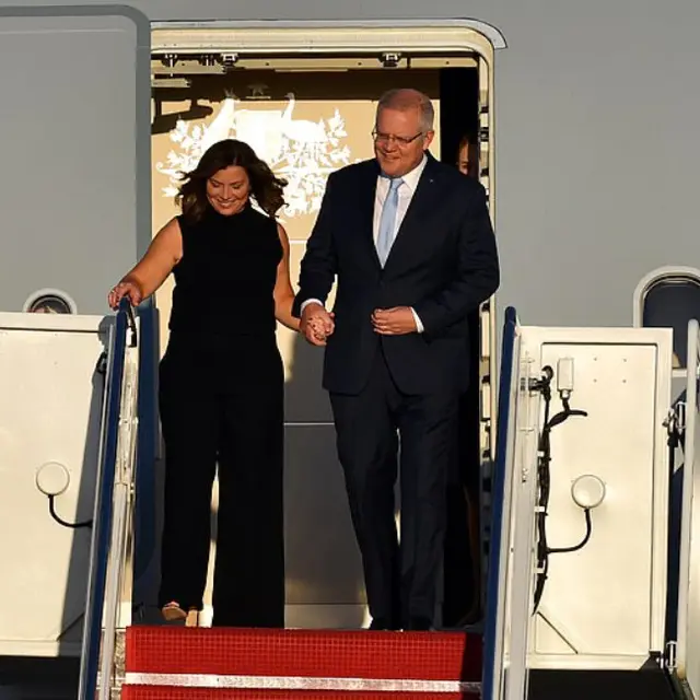Scott Morrison dan istrinya. (AAPIMAGE)
