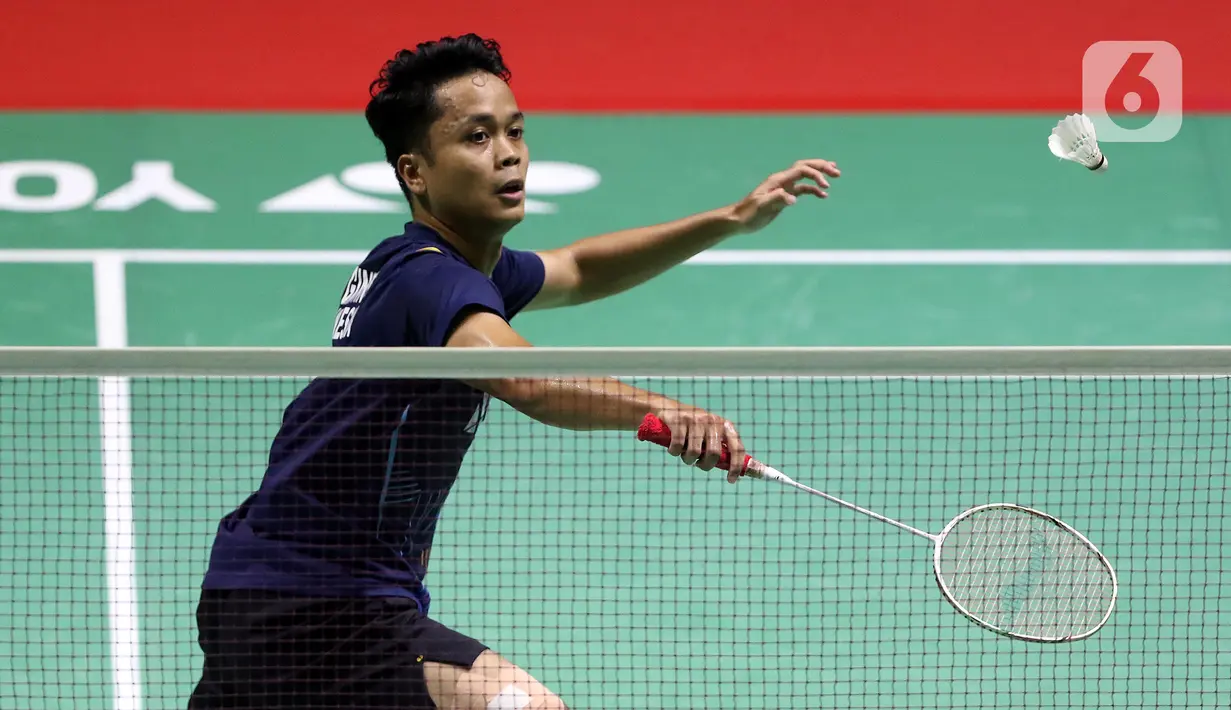 Ia akan menghadapi rekan senegaranya, Jonatan Christie. (Liputan6.com/Helmi Fithriansyah)
