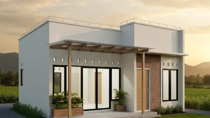 Rumah dengan Rooftop (Sumber: Gemini AI)