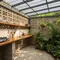 Dapur Kecil Semi Outdoor dengan Rangka Baja Ringan dan Tanaman Hias (Gemini AI)