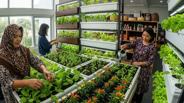 Ide Kebun Sayur untuk Ibu-ibu Komunitas UMKM/Gemini AI