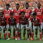 Pemain Persija melakukan sesi Foto dalam pertandingan Trofeo Persija di Stadion Utama Gelora Bung Karno, Senayan, Jakarta, (9/4). Persija menang adu pinalti dengan skor 4-1.(Liputan6.com/Johan Tallo)