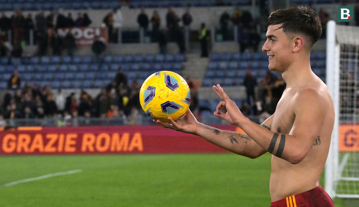 Dalam rentang 11 tahun terakhir tercatat ada 5 pemain AS Roma yang sukses menorehkan hattrick di Serie A Liga Italia. Berikut daftar kelima pemain tersebut. (AFP/Tiziana Fabi)