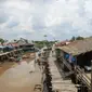 Salah satu aliran anak sungai Batanghari di Kabupaten Tanjabbar, Jambi. (Bangun Santoso/Liputan6.com)