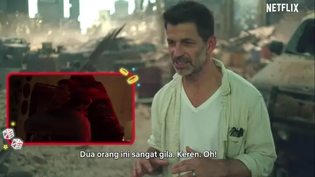 Zack Snyder menonton The Night Comes for Us. (tangkapan layar YouTube/  Netflix Indonesia)