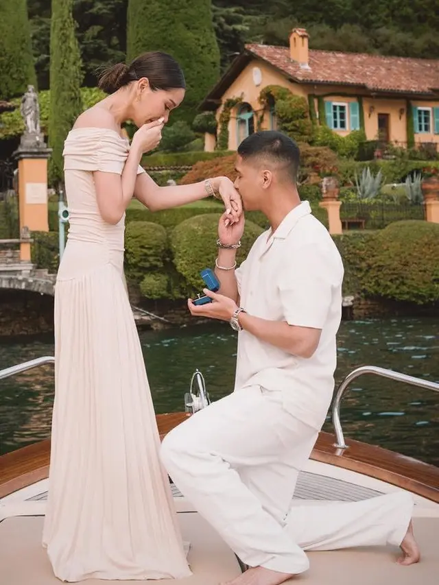 Alyssa Daguise dan Al Ghazali saat di Italia. [@alyssadaguise]