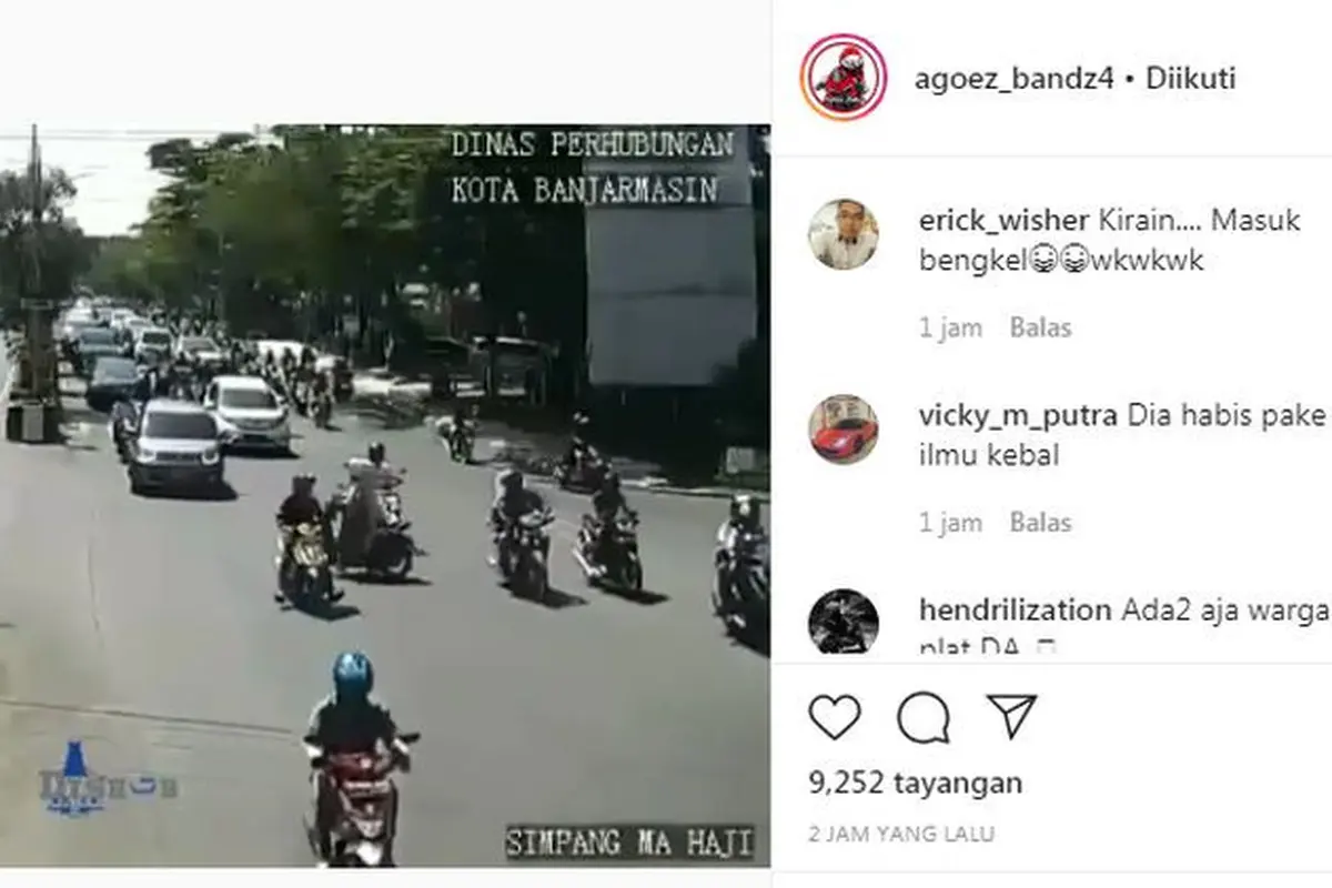 Lampu Sudah Merah Malah Diterobos 'Emak-Emak' (instagram @agoez_band