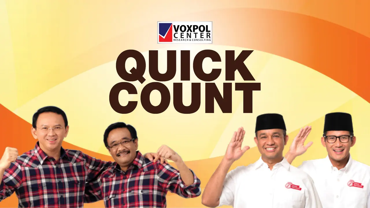 Hasil quick count Pilkada DKI 2017 