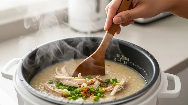 Cara Membuat Bubur Ayam dari Magic Com