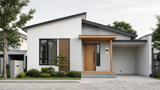 Atap Miring Bertingkat untuk Rumah Tipe 45