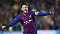 1. Lionel Messi (Barcelona) - Pesepakbola dengan bayaran tertinggi di La Liga sekaligus di dunia saat ini dipegang oleh Lionel Messi. Superstar Barcelona itu mendapat 8,3 juta euro per bulan. (AP/Manu Fernandez)