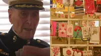 Seorang veteran berusia 104 tahun menerima kejutan dalam hidupnya ketika dia dibanjiri dengan 70.000 surat cinta dari berbagai orang untuk Valentine (www.buzzflare.com.)