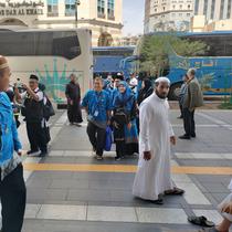 Kedatangan Jemaah Haji Khusus di Madinah. (FOTO: MCH PPIH ARAB SAUDI 2023)
