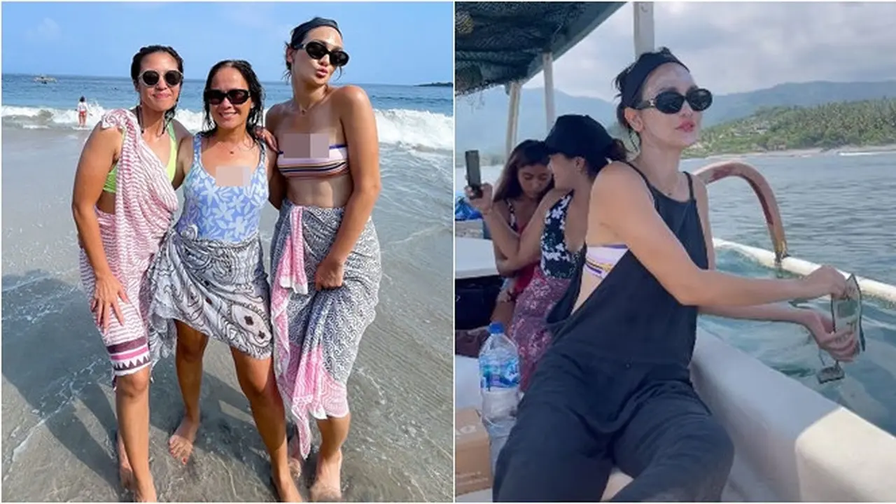 7 Potret Luna Maya Liburan Awal Tahun di Pantai, Wajahnya Jadi Sorotan