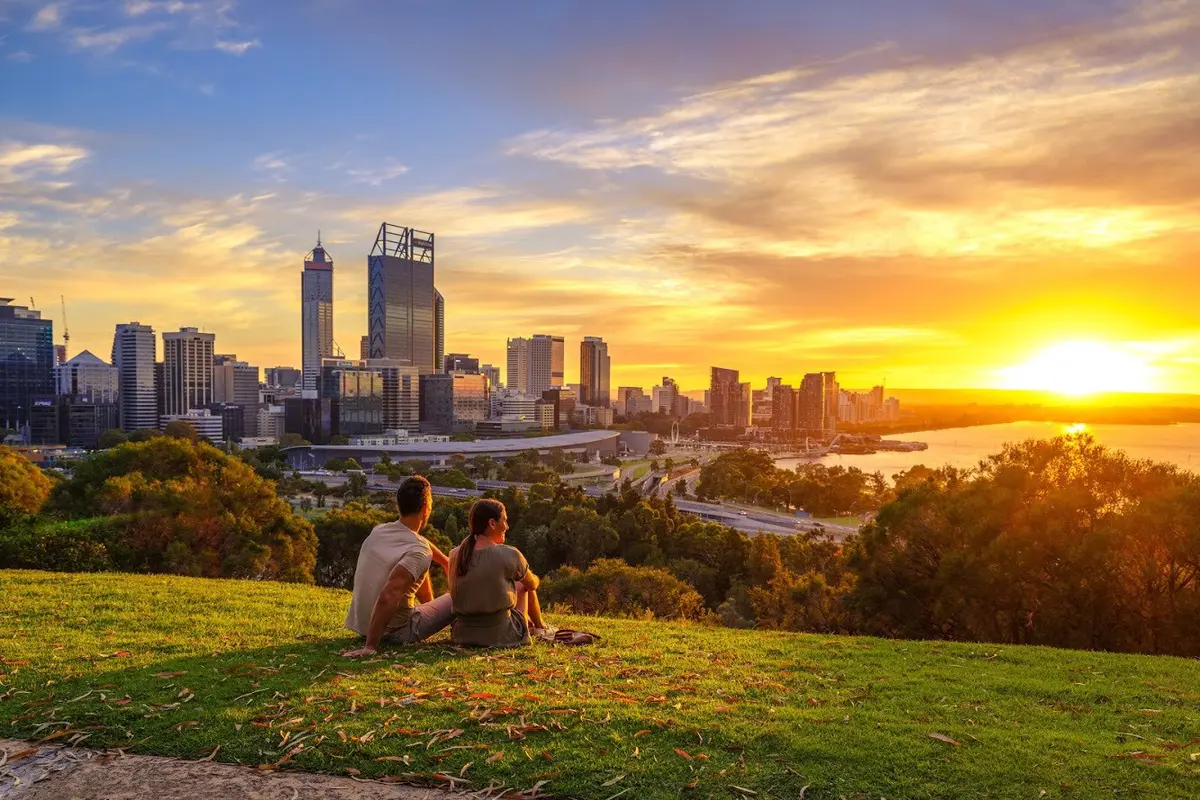 Sunset in King Park/ Dok, Tourism Western Australia