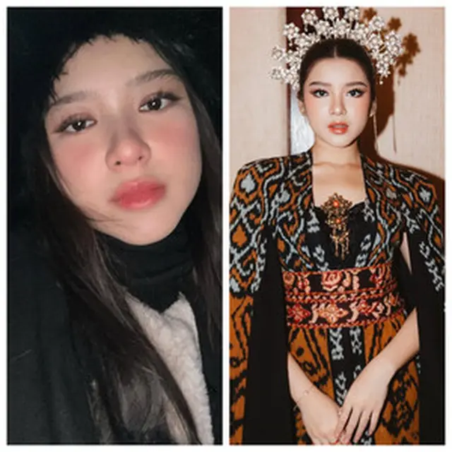 Perbedaan Makeup Tiara Andini (Instagram @tiaraandini)