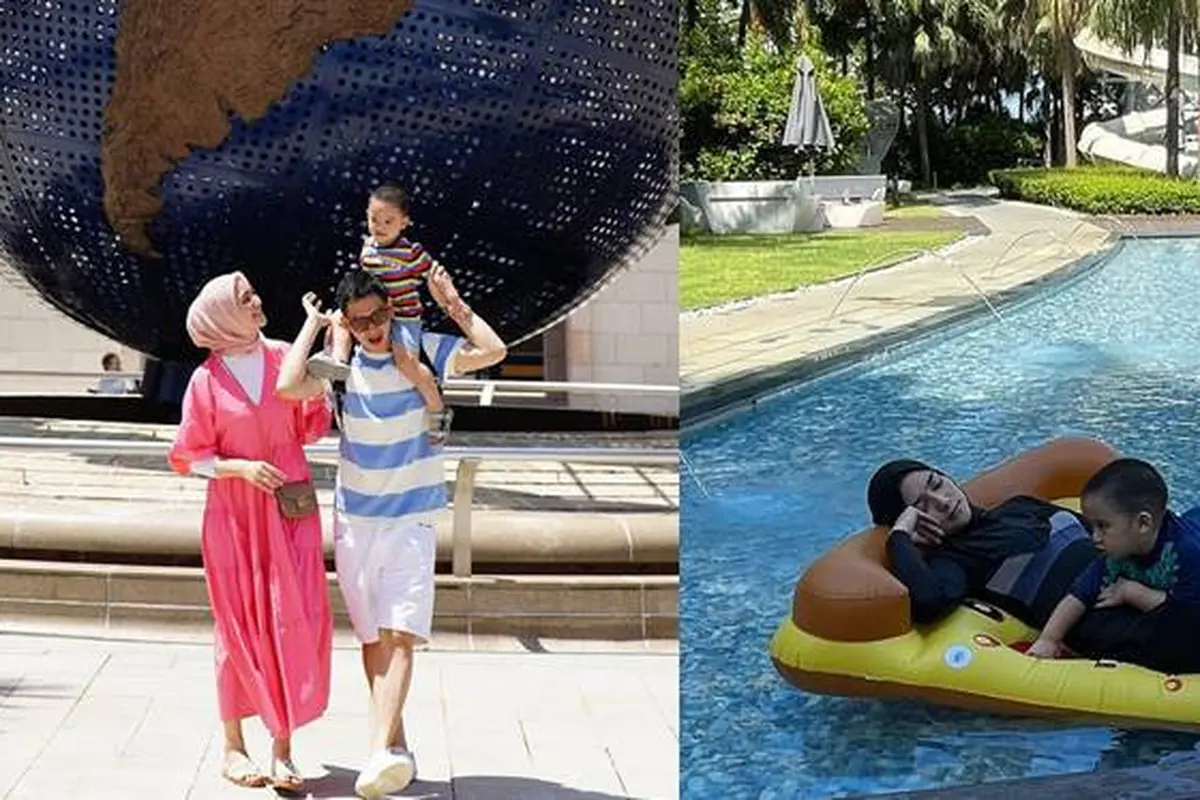 5 Momen Seru Citra Kirana dan Rezky Adhitya Liburan Bersama Buah Hati ke Singapura