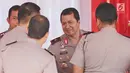 Wakapolda Metro Jaya, Brigjen Pol Purwadi saat tiba untuk mengikuti apel besar di lapangan Sabhara Mapolda Metro Jaya, Jakarta, Sabtu (12/5). (Liputan6.com/Herman Zakharia)