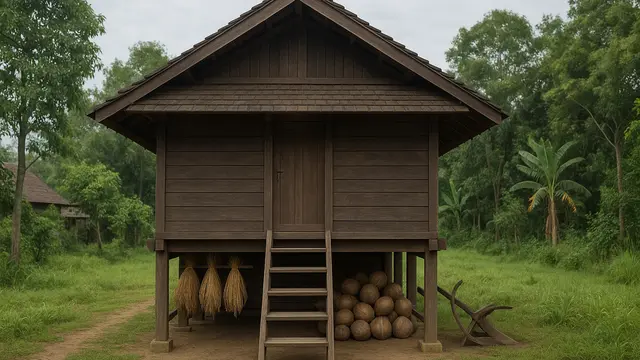Rumah Kecil Sederhana di Kampung (Foto: ChatGPT)