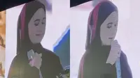 Tissa Biani Nangis Saat Sebut Almarhum Ayah dalam Doanya di Hadapan Ribuan Jamaah Kajian