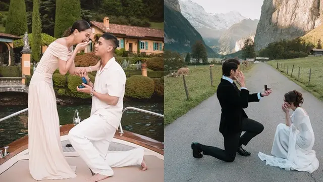 6 Potret Beda Gaya Lamaran Syifa Hadju dan Alyssa Daguise, Romantis di Eropa