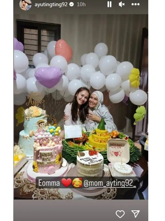 7 Momen Kejutan Ulang Tahun Ayu Ting Ting, Bahagia dengan Keluarga