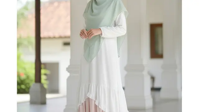 Model Gamis Minimalis untuk Pengajian (Image by Gemini AI)