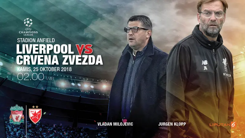 Prediksi Liverpool vs Crvena Zvezda