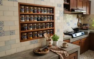 8 Ide Rak Bumbu yang Menyatu dengan Dinding Dapur, Terlihat Elegan dan Tidak Berantakan