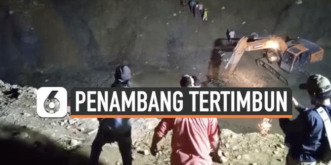 VIDEO: Puluhan Penambang Emas Ilegal Tertimbun Longsor, Evakuasi Sulit Dilakukan
