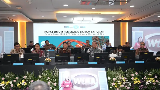 Rapat Umum Pemegang Saham Tahunan PT Wijaya Karya Tbk (RUPST WIKA) pada Jumat (25/4/2025). (Foto: Wijaya Karya)