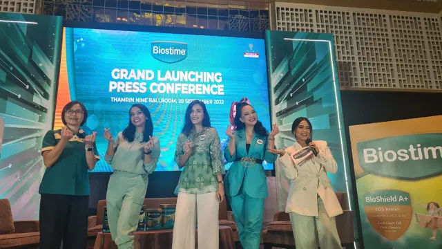 Yuanita Christiani saat jadi bintang tamu peluncuran susu formula dan pertumbuhan Biostime dari Tempo Scan Pacific di Jakarta, pekan ini. (Foto: Dok. Publicom)
