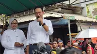 Capres nomor urut satu, Anies Baswedan kampanye Pemilu 2024 di Tanah Merah, Jakarta Utara, Selasa (28/11/2023). (Merdeka.com/ Ahda Bayhaqi)