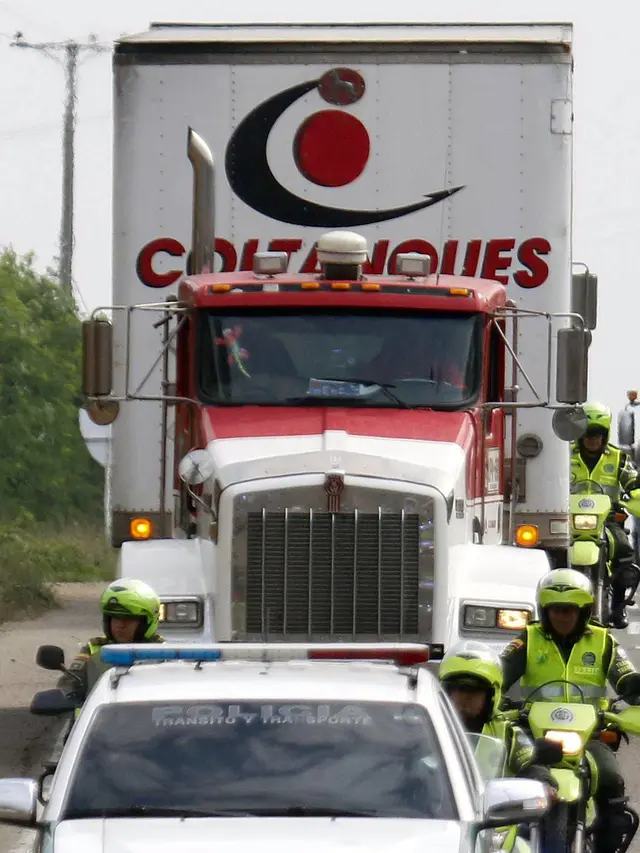 Konvoi Truk Bantuan Kemanusiaan Tiba di Perbatasan Venezuela
