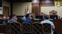 Ketiga hakim nonaktif pada Pengadilan Negeri (PN) Surabaya tersebut adalah Erintuah Damanik, Mangapul dan Heru Hanindyo. (Liputan6.com/Angga Yuniar)