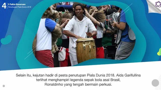 [Bintang] 5 Fakta Keseruan Penutupan Piala Dunia 2018