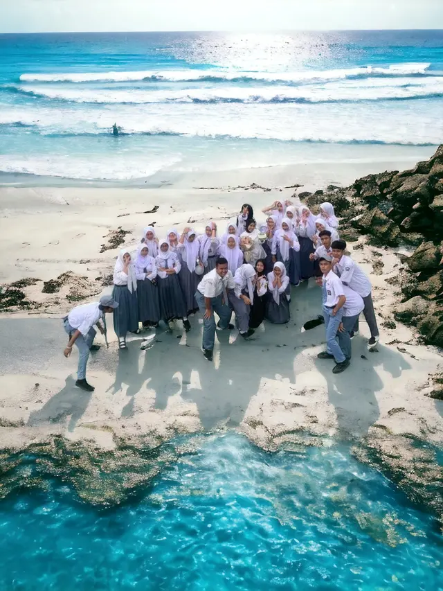 6 Editan Foto Anak SMA Liburan Ini Kocak,