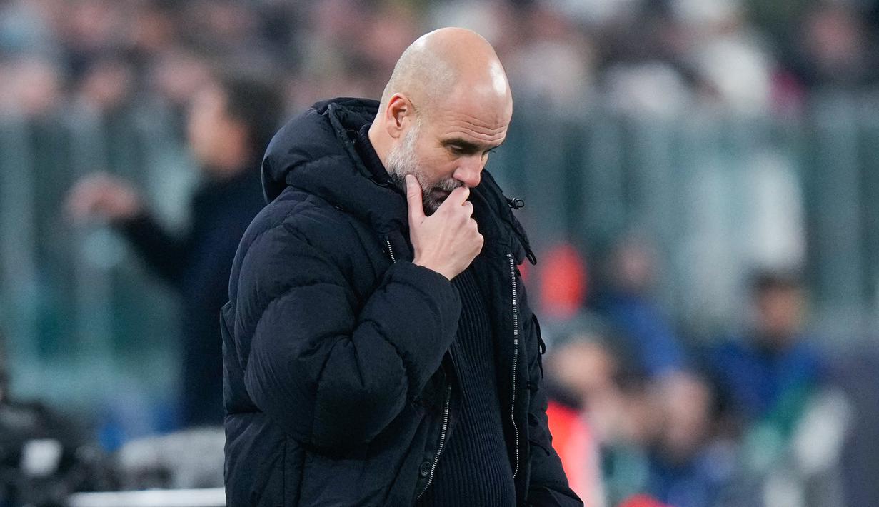 Manchester City menyerah dua gol tanpa balas saat bertandang ke markas Juventus pada duel matchday enam Liga Champions 2024/2025, Kamis (12/12/2024) dini hari WIB. (AP Photo/Luca Bruno)