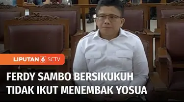 Pengadilan Negeri Jakarta Selatan kembali menggelar sidang lanjutan pembunuhan berencana Brigadir Yosua dengan agenda pemeriksaan terdakwa Ferdy Sambo. Dalam keterangannya, terdakwa Ferdy Sambo bersikukuh tidak ikut menembak ajudannya itu.