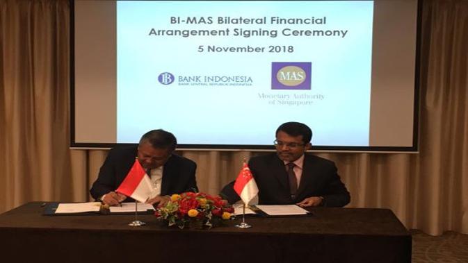 Bank Indonesia dan Bank Sentral Singapura sepakati perjanjian keuangan bilateral (Foto: Dok Bank Indonesia)