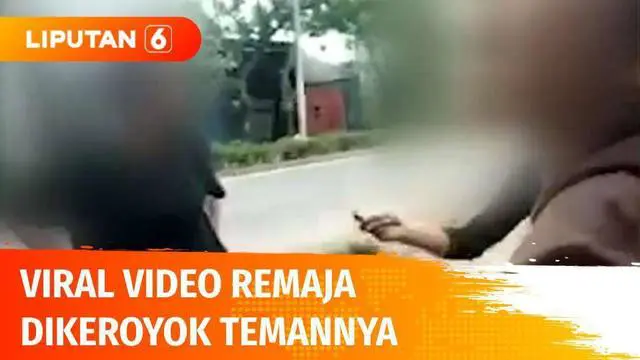 VIDEO: Viral, Gara-gara Salah Paham, Remaja Perempuan Dikeroyok Temannya di Pinggir Jalan