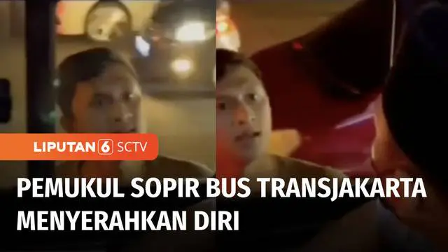VIDEO: Aksinya Pukul Sopir Bus Transjakarta Viral, Pelaku Menyerahkan Diri ke Polisi
