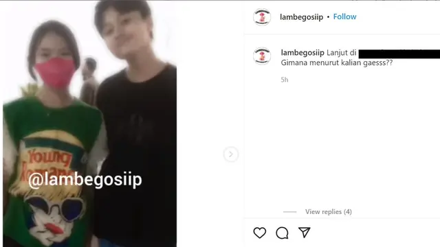 Rizwan Fadilah alias Njan anak Sule dan Kirana Velovoice putri Andika Kangen Band. (foto tangkapan layar Instagram @lambegosiip)