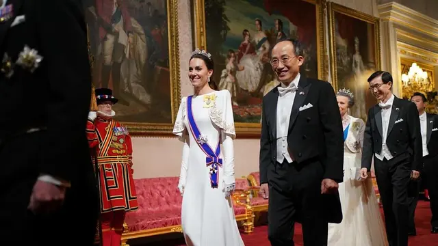 Adu Gaya Glamor Khas Princess dari Permaisuri Camilla, Kate Middleton, dan Ibu Negara Korsel Kim Keon-hee Saat Makan Malam