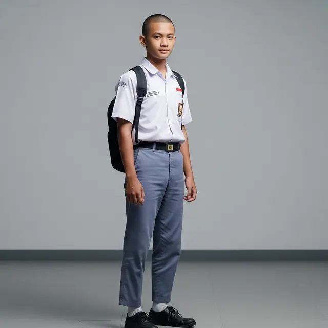 Model Rambut Pria Pendek Rapi Anak Sekolah/ Gemini AI