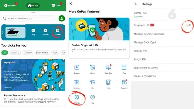 Tips Aktifkan Fitur Biometrik di Gopay. Liputan6.com/Iskandar