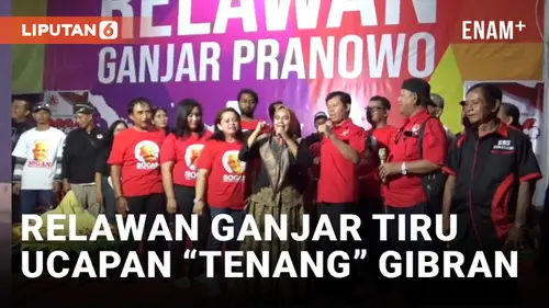 VIDEO: Ucapan "Tenang Pak" Gibran kepada Prabowo Ditiru Relawan Ganjar di Acara Deklarasi