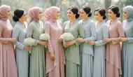 Inspirasi Warna Baju Bridesmaid Kalem dan Feminin dari Hian Tjen hingg Asky Febrianti