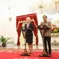 Presiden Joko Widodo memberikan keterangan pers dengan Direktur Pelaksana Dana Moneter Internasional (IMF) Christine Lagarde usai pertemuan tertutup di Istana Merdeka, Jakarta, Selasa (1/9/2015). (Liputan6.com/Faizal Fanani)